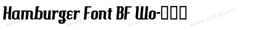 Hamburger Font BF W0字体转换